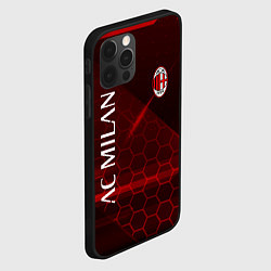 Чехол для iPhone 12 Pro Ac milan Соты, цвет: 3D-черный — фото 2