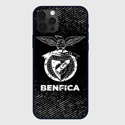 Чехол для iPhone 12 Pro Benfica с потертостями на темном фоне, цвет: 3D-черный