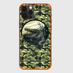 Чехол iPhone 12 Pro Аллигатор: камуфляж