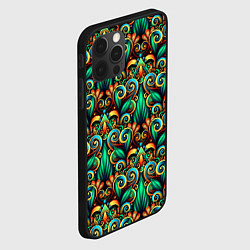 Чехол для iPhone 12 Pro Объемные яркие узоры, цвет: 3D-черный — фото 2