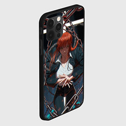 Чехол для iPhone 12 Pro Человек-бензопила : Макима, цвет: 3D-черный — фото 2
