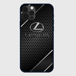 Чехол для iPhone 12 Pro Lexus Карбон, цвет: 3D-черный