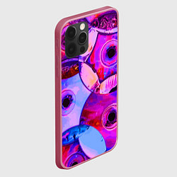 Чехол для iPhone 12 Pro Диски CD - паттерн, цвет: 3D-малиновый — фото 2