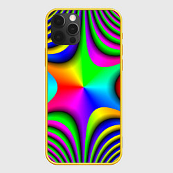 Чехол для iPhone 12 Pro Радужная звезда, цвет: 3D-желтый