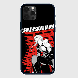 Чехол для iPhone 12 Pro Chainsaw - Макима, цвет: 3D-черный