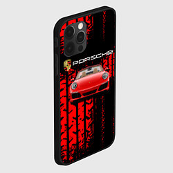 Чехол для iPhone 12 Pro Porsche - авто, цвет: 3D-черный — фото 2
