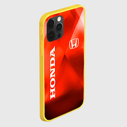 Чехол для iPhone 12 Pro Honda - красная абстракция, цвет: 3D-желтый — фото 2