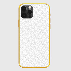 Чехол для iPhone 12 Pro Little Ghosts on white, цвет: 3D-желтый