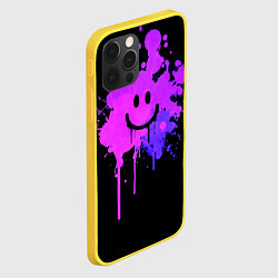 Чехол для iPhone 12 Pro Неоновый улыбающийся смайлик, цвет: 3D-желтый — фото 2
