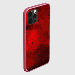 Чехол для iPhone 12 Pro Абстрактный красный дым и брызги тёмной краски, цвет: 3D-малиновый — фото 2