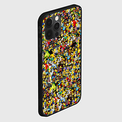 Чехол для iPhone 12 Pro Симпсоны все Герои, цвет: 3D-черный — фото 2
