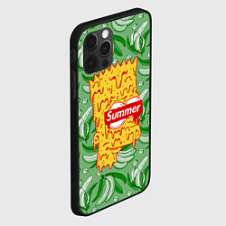 Чехол для iPhone 12 Pro Барт Симпсон - Summer, цвет: 3D-черный — фото 2