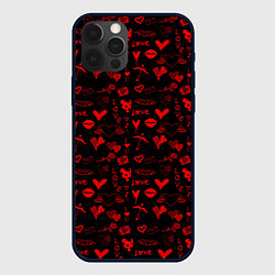 Чехол для iPhone 12 Pro Знаки нашей любви, цвет: 3D-черный