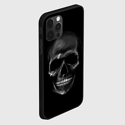 Чехол для iPhone 12 Pro Карбоновый череп, цвет: 3D-черный — фото 2