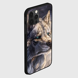 Чехол для iPhone 12 Pro Старый мудрый волк, цвет: 3D-черный — фото 2