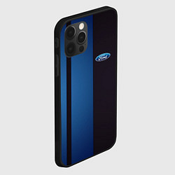 Чехол для iPhone 12 Pro Ford - три полосы, цвет: 3D-черный — фото 2