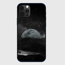 Чехол для iPhone 12 Pro Огромная Луна, цвет: 3D-черный