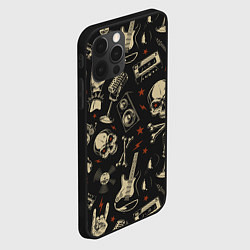Чехол для iPhone 12 Pro Черепа гранж, цвет: 3D-черный — фото 2