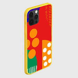 Чехол для iPhone 12 Pro Геометрические фигуры - абстракция, цвет: 3D-желтый — фото 2