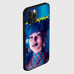 Чехол для iPhone 12 Pro Чери - киберпанк, цвет: 3D-черный — фото 2