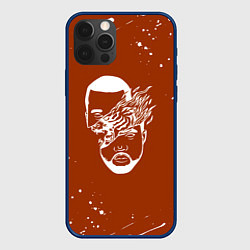 Чехол для iPhone 12 Pro Kanye west - краска брызги, цвет: 3D-тёмно-синий