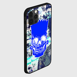 Чехол для iPhone 12 Pro Синий череп Барта Симпсона, цвет: 3D-черный — фото 2