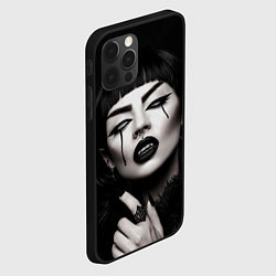 Чехол для iPhone 12 Pro Девушка - вампир, цвет: 3D-черный — фото 2