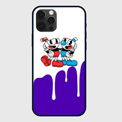 Чехол для iPhone 12 Pro Cuphead потёки, цвет: 3D-черный