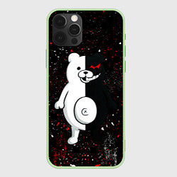 Чехол для iPhone 12 Pro Monokuma paint, цвет: 3D-салатовый