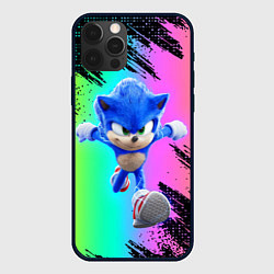 Чехол для iPhone 12 Pro Sonic neon, цвет: 3D-черный