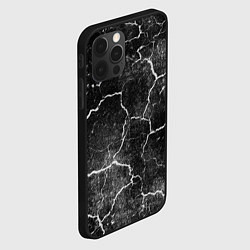 Чехол для iPhone 12 Pro Трещины инверсия, цвет: 3D-черный — фото 2