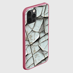 Чехол для iPhone 12 Pro Старая растрескавшаяся краска, цвет: 3D-малиновый — фото 2