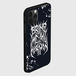 Чехол для iPhone 12 Pro Bring Me the Horizon краска, цвет: 3D-черный — фото 2