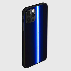 Чехол для iPhone 12 Pro Неоновое синее свечение, цвет: 3D-черный — фото 2