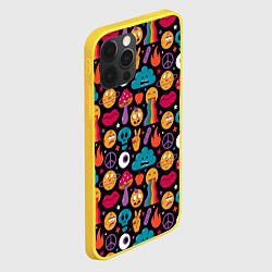 Чехол для iPhone 12 Pro Психоделические эмодзи, цвет: 3D-желтый — фото 2