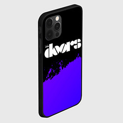 Чехол для iPhone 12 Pro The Doors purple grunge, цвет: 3D-черный — фото 2