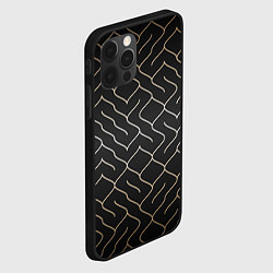 Чехол для iPhone 12 Pro Black Gold - Лабиринт, цвет: 3D-черный — фото 2