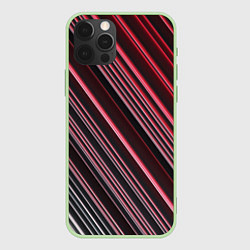 Чехол для iPhone 12 Pro Абстрактные неоновые линии и полосы, цвет: 3D-салатовый