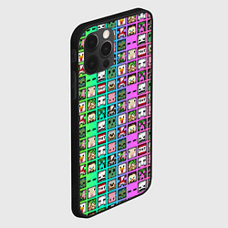 Чехол для iPhone 12 Pro Minecraft characters neon, цвет: 3D-черный — фото 2