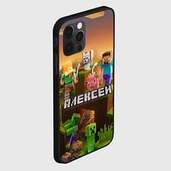 Чехол для iPhone 12 Pro Алексей Minecraft, цвет: 3D-черный — фото 2