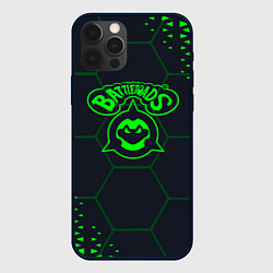 Чехол для iPhone 12 Pro Battletoads Абстракция соты, цвет: 3D-черный