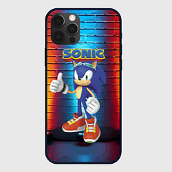 Чехол для iPhone 12 Pro Sonic - Hedgehog - Video game - жест, цвет: 3D-черный
