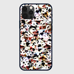 Чехол для iPhone 12 Pro Опоссумы, цвет: 3D-черный