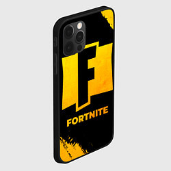 Чехол для iPhone 12 Pro Fortnite - gold gradient, цвет: 3D-черный — фото 2