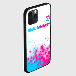 Чехол для iPhone 12 Pro Final Fantasy neon gradient style: символ сверху, цвет: 3D-черный — фото 2