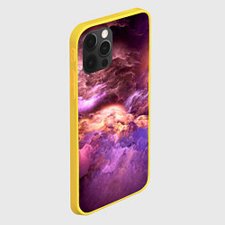 Чехол для iPhone 12 Pro Необычное фиолетовое облако, цвет: 3D-желтый — фото 2