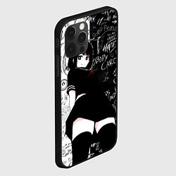 Чехол для iPhone 12 Pro Девочка аниме - dead inside, цвет: 3D-черный — фото 2