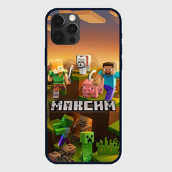 Чехол для iPhone 12 Pro Максим Minecraft, цвет: 3D-черный