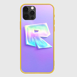 Чехол для iPhone 12 Pro Roblox gradient, цвет: 3D-желтый