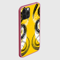 Чехол для iPhone 12 Pro Абстрактный развод краской по холсту, цвет: 3D-малиновый — фото 2